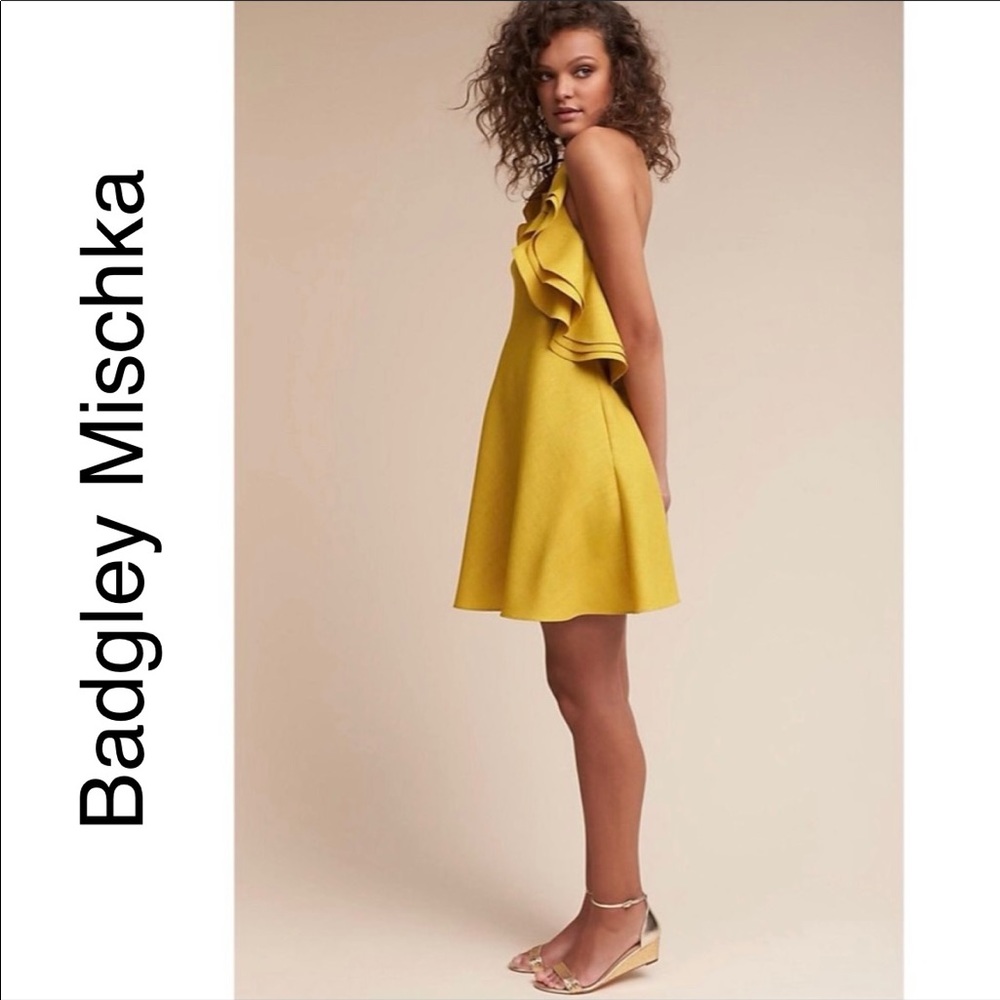 Badgley Mischka Marigold Party Dress Size 2